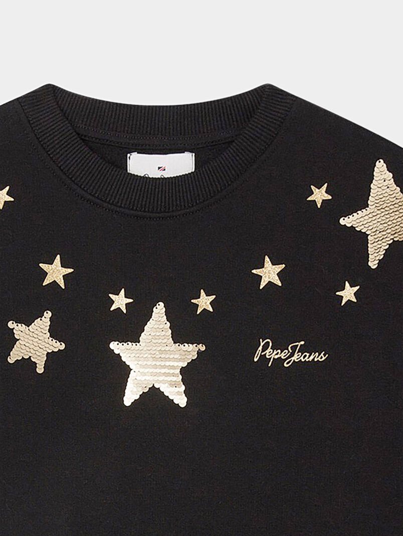 EVONY sweatshirt with golden sequins - 3