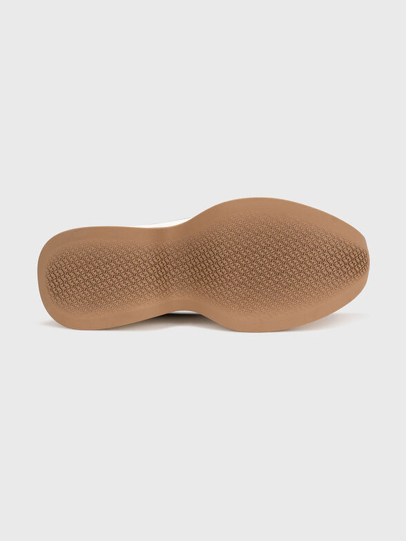 ARLA logo embroidery leather sneakers - 5