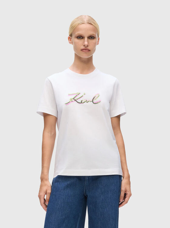 Sequin signature T-shirt - 1