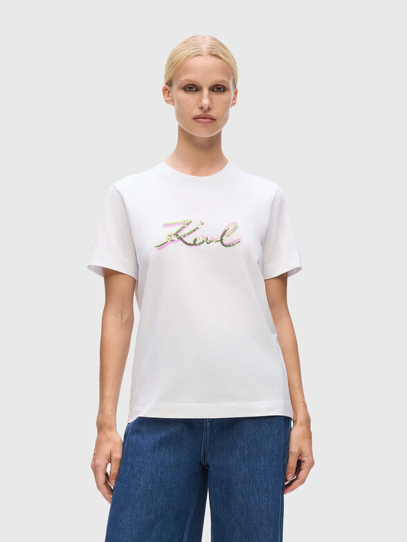 Sequin signature T-shirt - 1