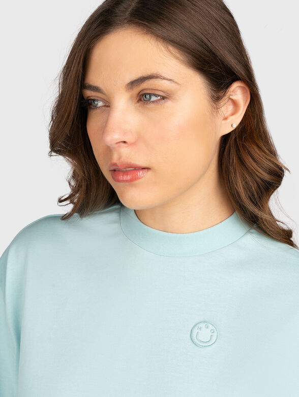 Round neck cropped T-shirt - 4