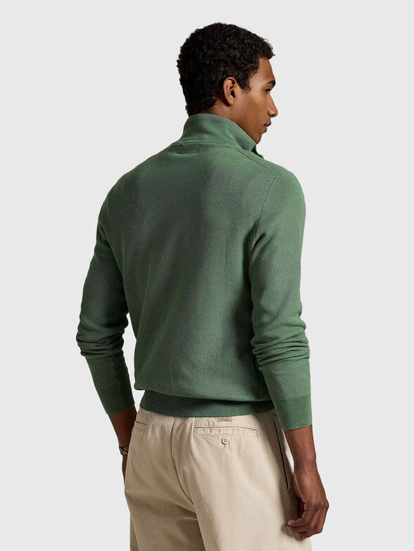 Cotton sweater with zip - 3
