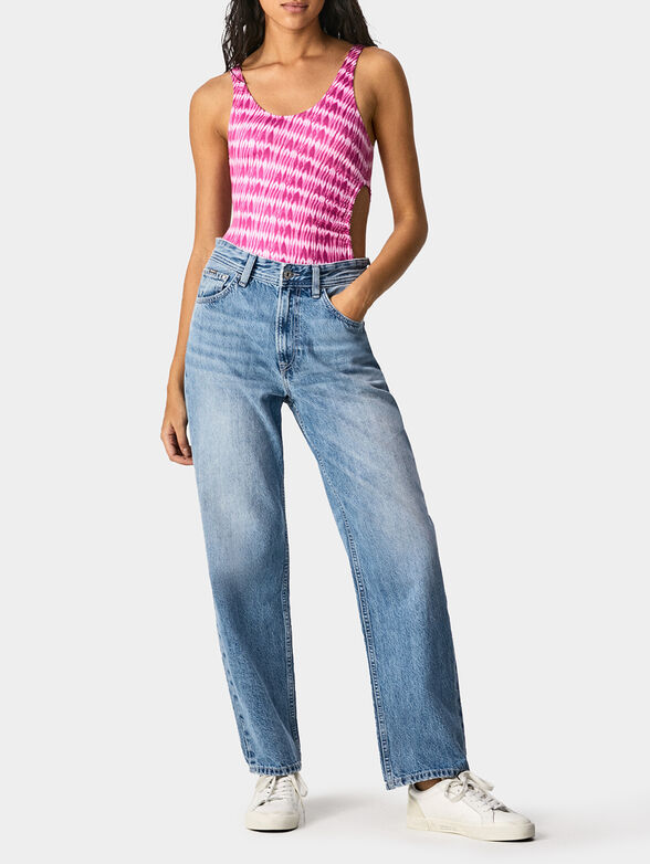 LAILA one-piece swimsuit with tie-dye print - 4