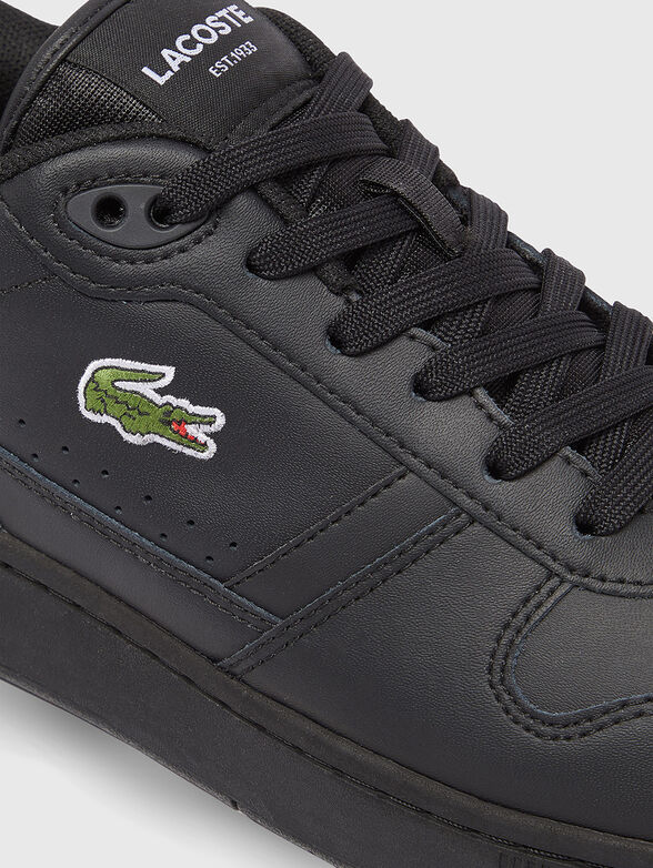 Black leather sneakers - 4