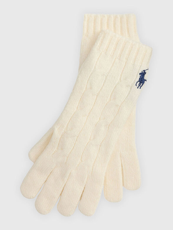 Wool cashmere blend gloves - 1