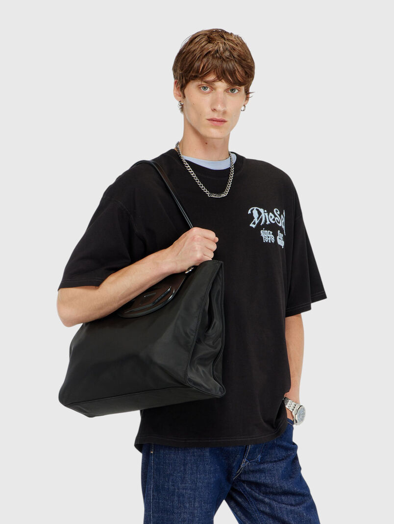 Black cotton t-shirt - 3