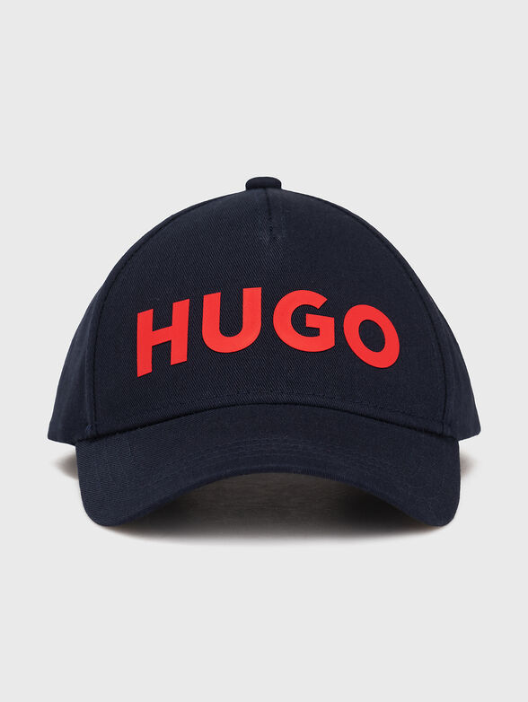 Black cap with visor and logo inscription - 1