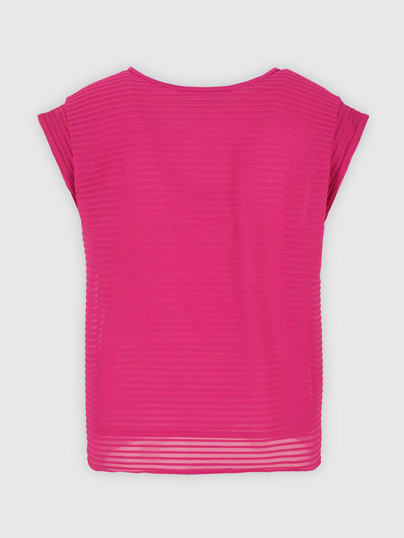 Jacquard top in fuxia colour - 2