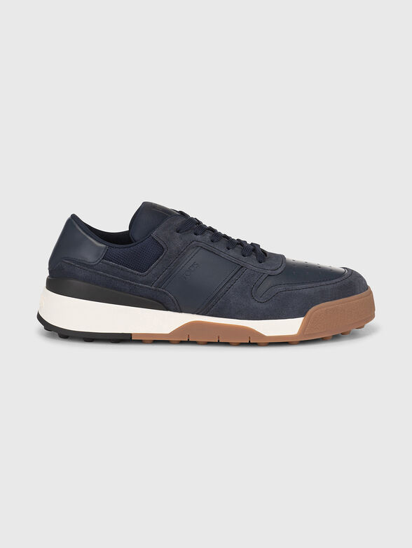 Sneakers in dark blue color - 0