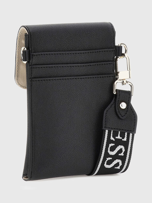 Small crossbody bag with purse in black color - 3