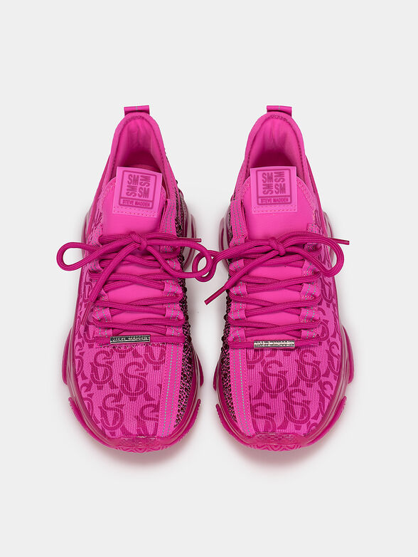 MAXILLA black sneakers with logo branding and crystals - 6