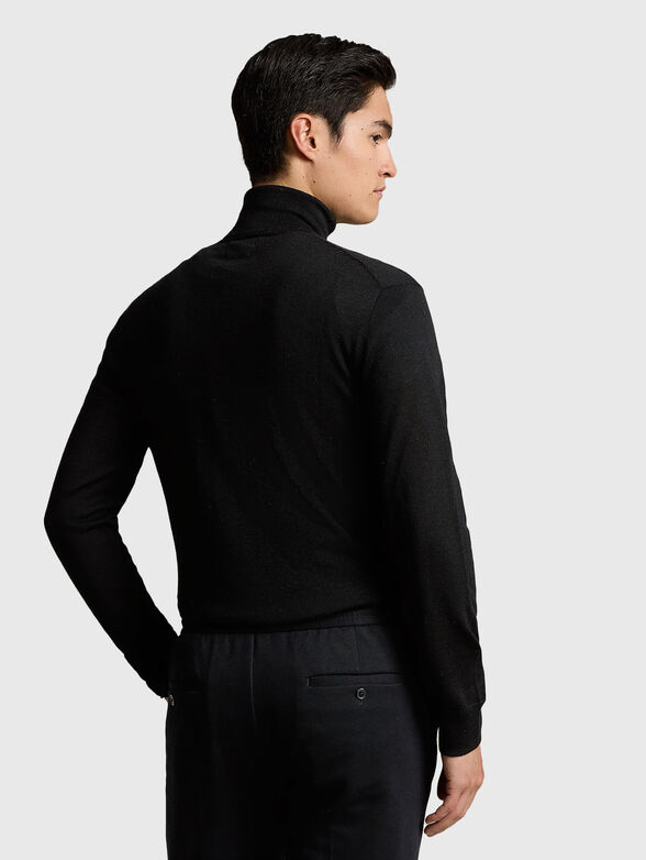 Wool sweater with polo collar - 3
