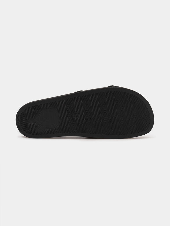 KONDO black beach slides with white lettering - 5