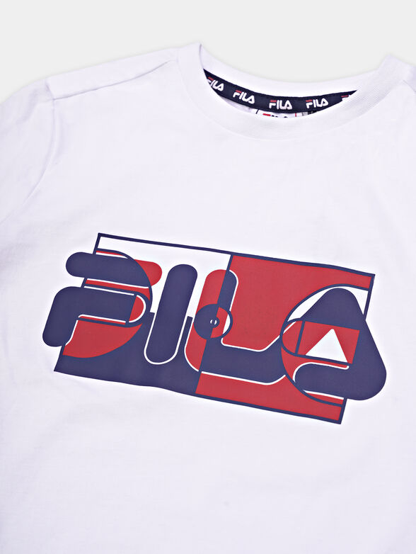 BERKELEY white T-shirt with multicolor logo print - 2