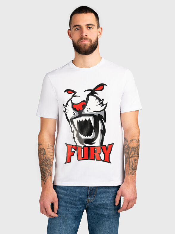 TS170 white T-shirt with contrast print - 0