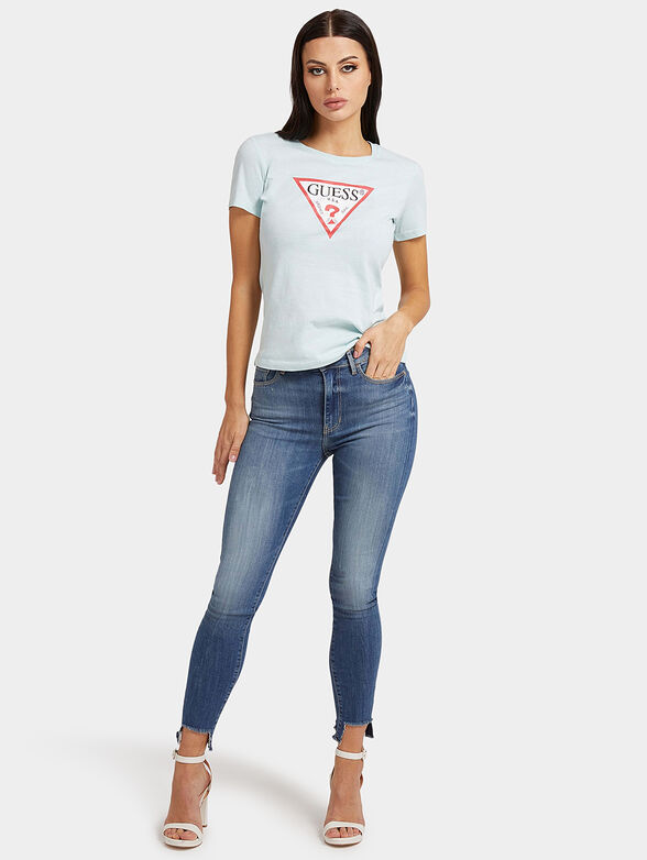 Blue jeans with unfinished hem - 2