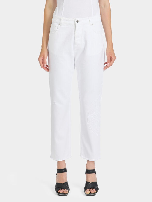 Jeans with accent embroidery - 1