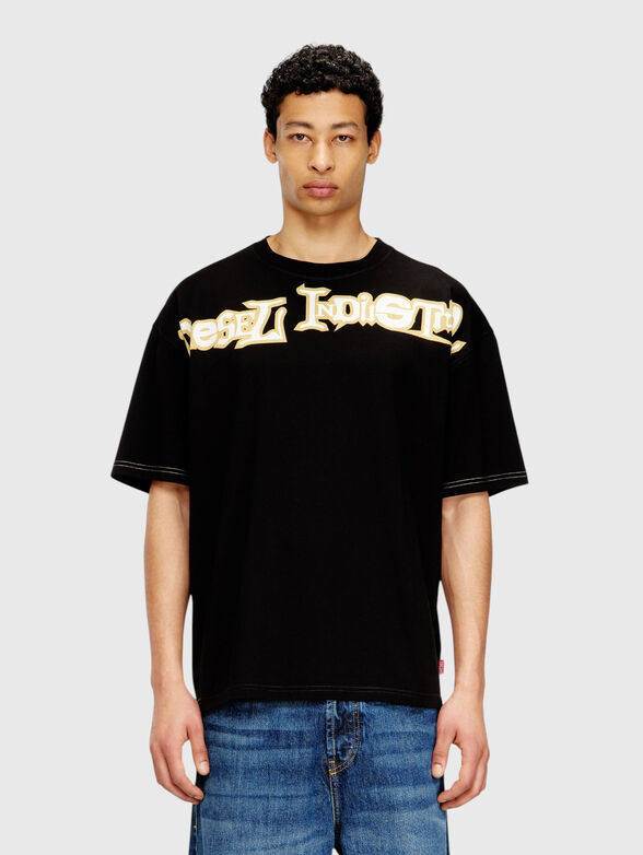 Black cotton T-shirt T-BOXT-V3 - 1