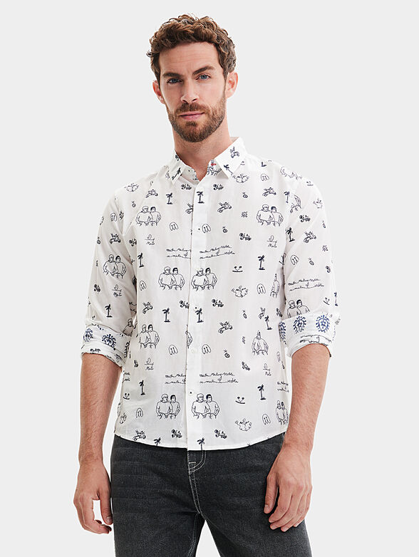 FRANK shirt with contrasting print - 1