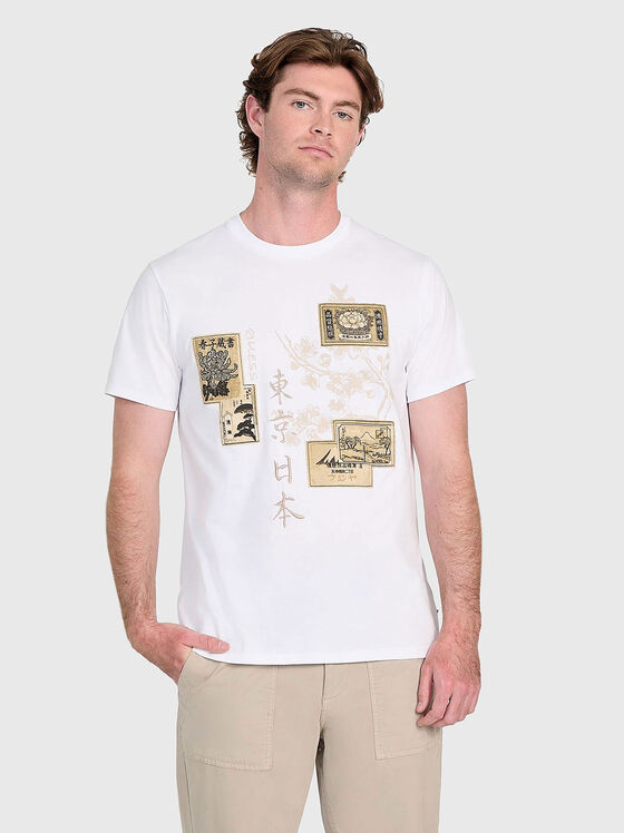 JAPANESE cotton T-shirt with print - 1