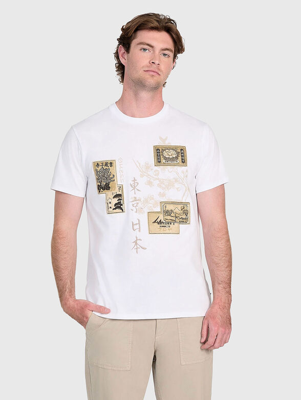 JAPANESE cotton T-shirt with print - 1