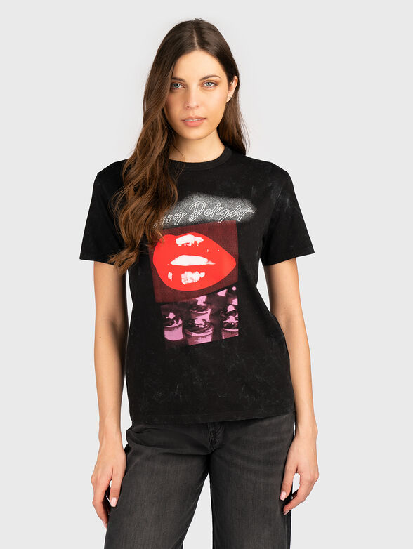Cotton T-shirt with logo - 1