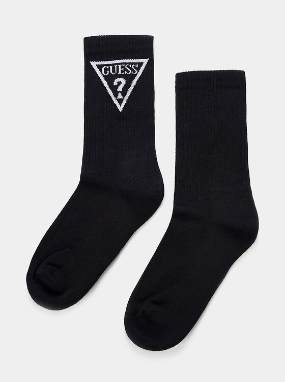 Чорапи с лого детайл - 1