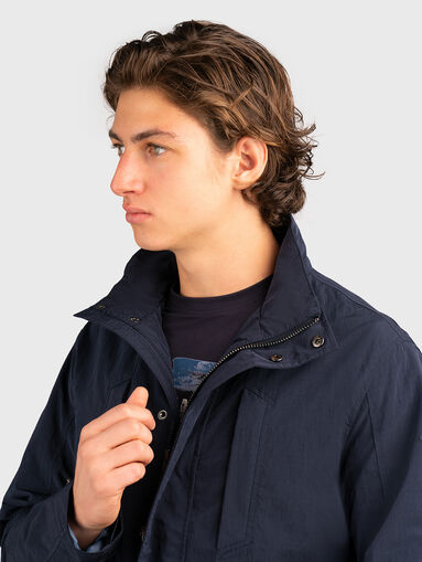 Dark blue jacket with logo detail - 4