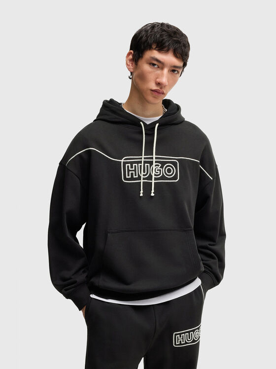 Contrast embroidery sweatshirt - 1