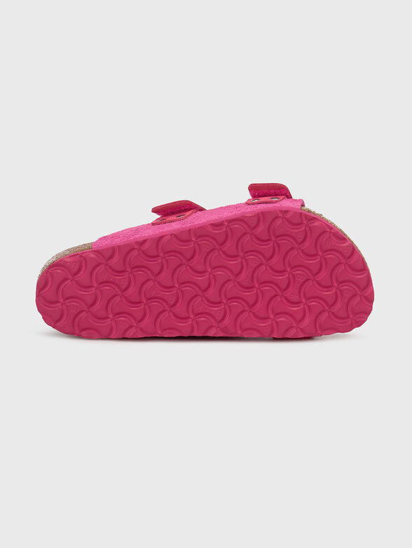 Fuchsia suede slippers - 5