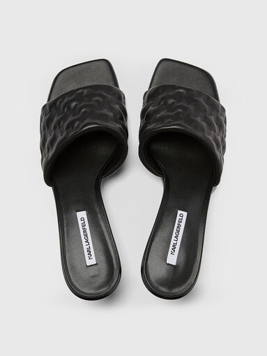 PANACHE leather heeled slippers - 5