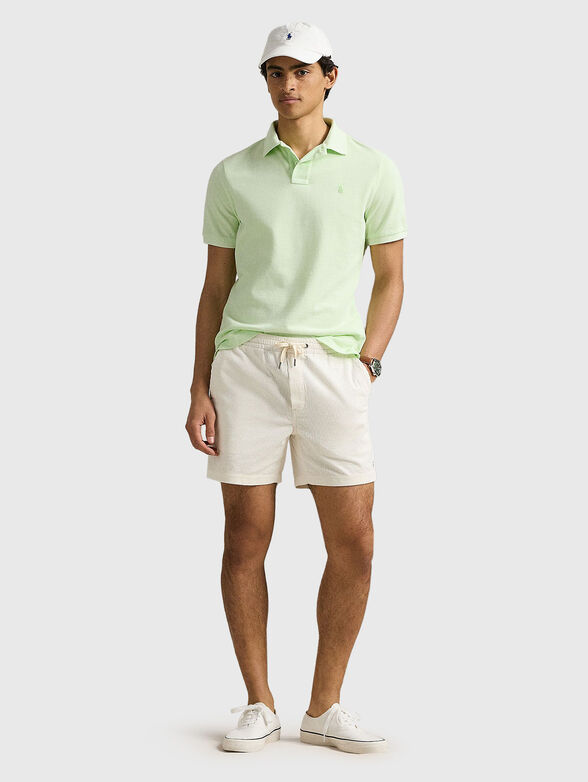 Cotton polo shirt with logo embroidery - 2