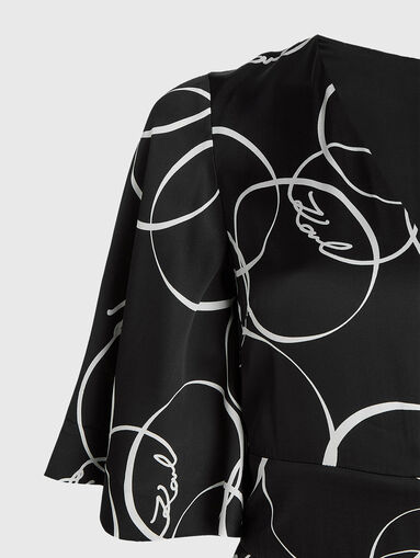 Viscose jumpsuit with logo print - 4