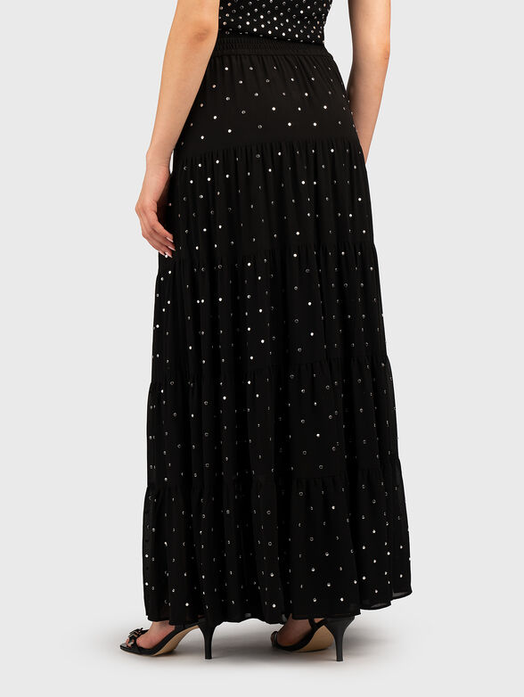 Maxi skirt with accent eyelets - 2