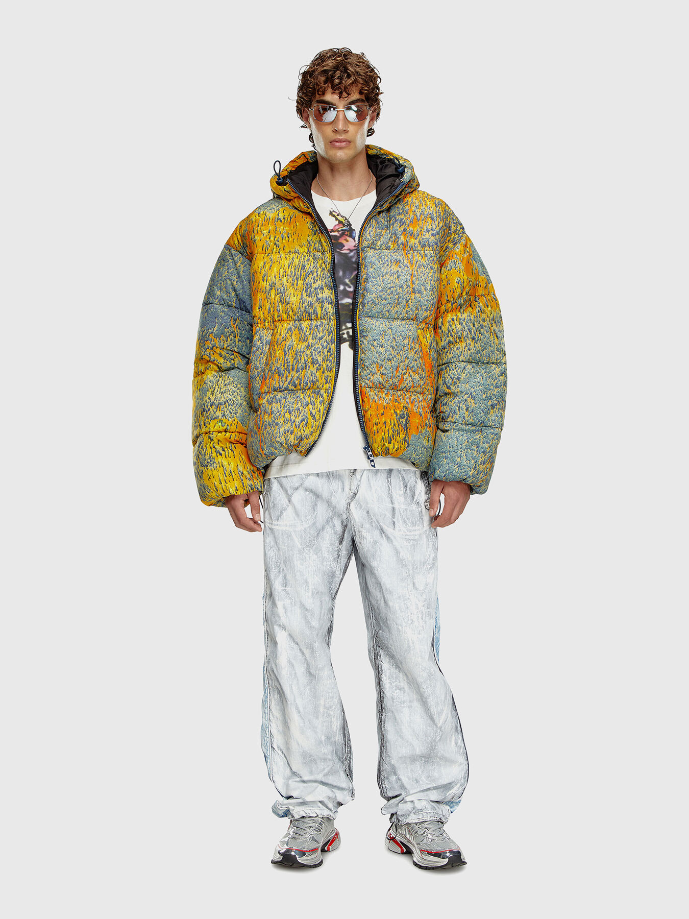 DIESEL W-BOGAERT マルチカラー ダウンジャケット　S DIESEL W-BOGAERT マルチカラー ダウンジャケット S マルチカラー