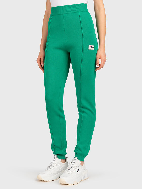Зелен спортен панталон TARAZONA с висока талия - 1