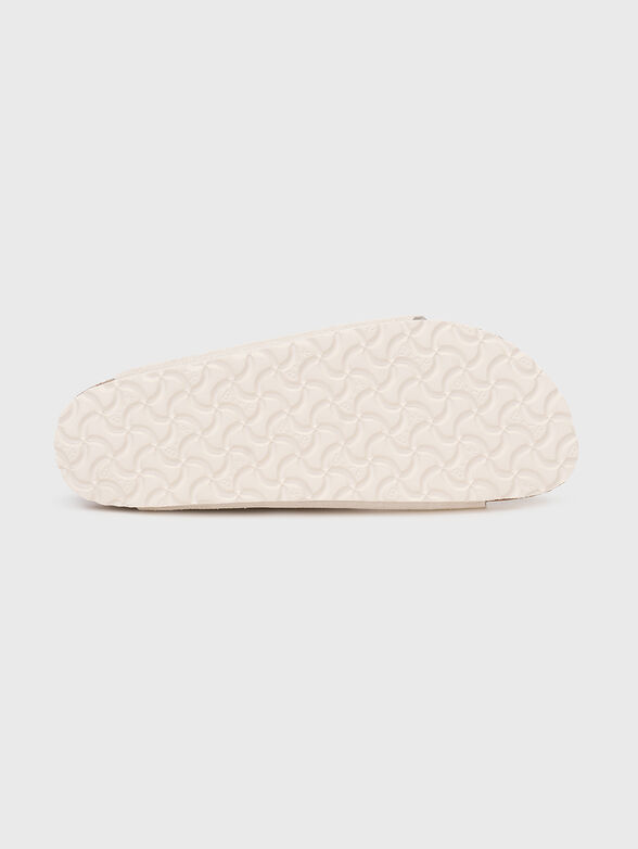 ARIZONA white suede slippers - 5
