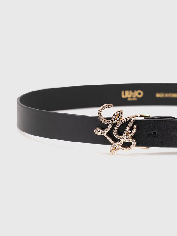 Belt with a logo and rhinestones - 2