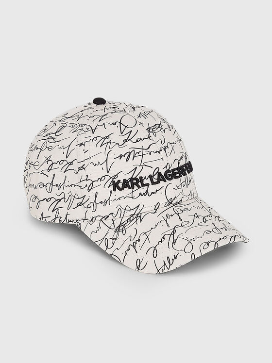Baseball cap with accent print - 1