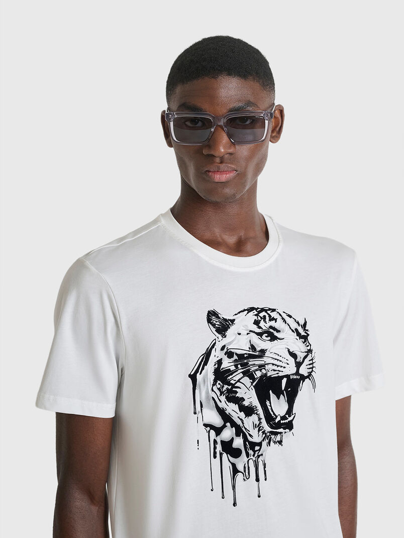 Black cotton T-shirt - 3