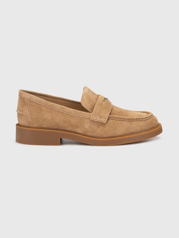 EDEN suede loafers with logo - 0