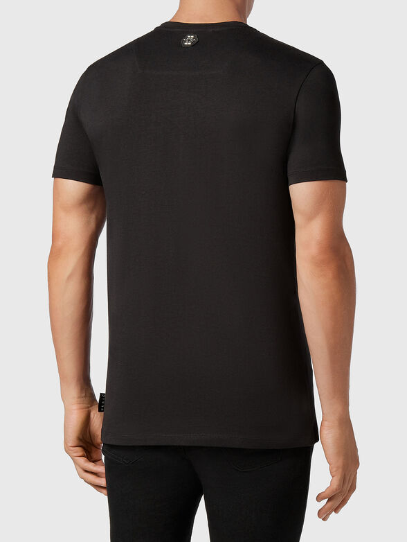 SKULL cotton T-shirt with contrasting print - 3
