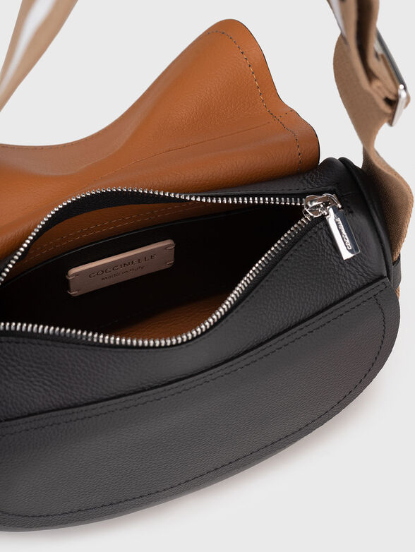 Leather crossbody bag with logo - 6