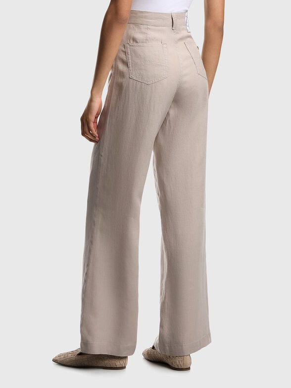 Beige linen pants - 2