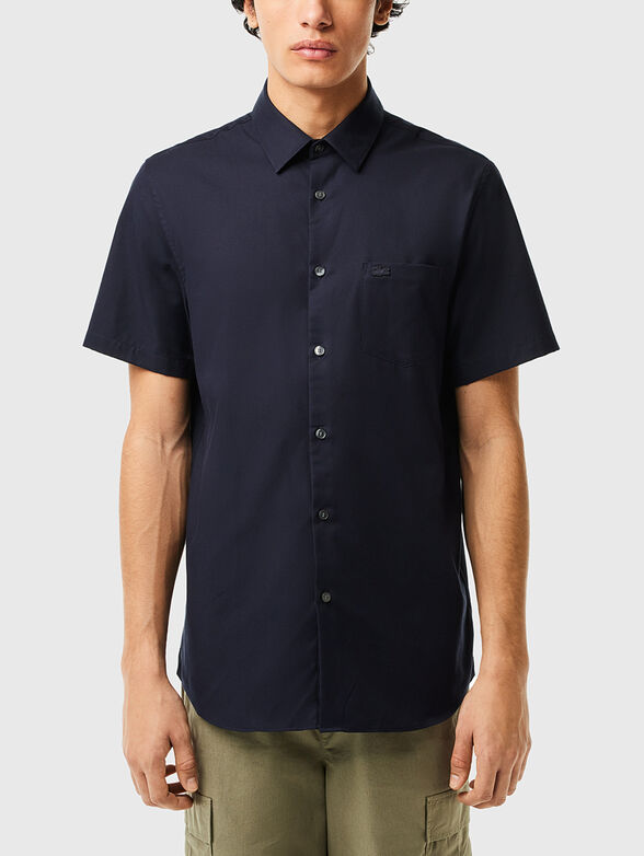 Short sleeve shirt in blue  - 1