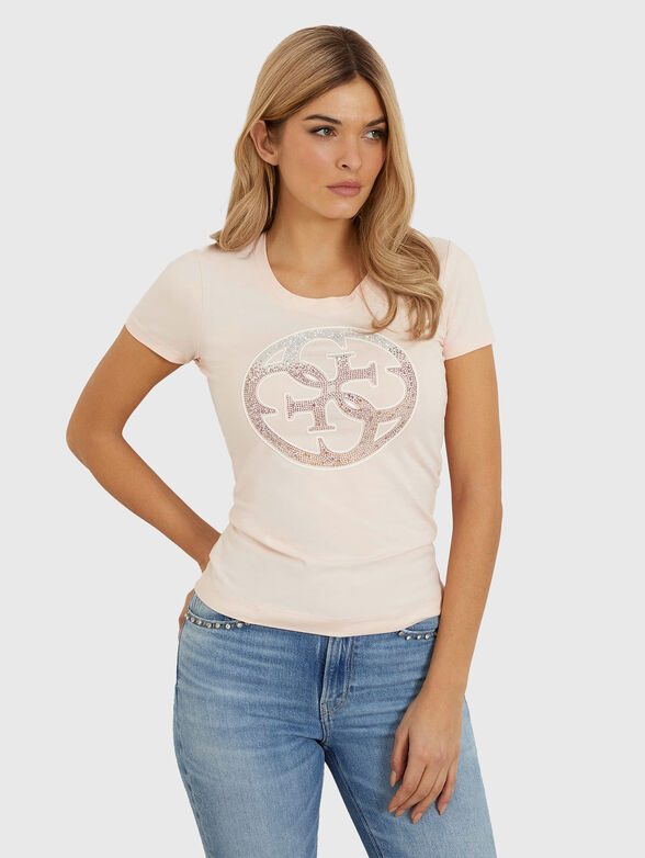 Crystal embellished T-shirt - 1