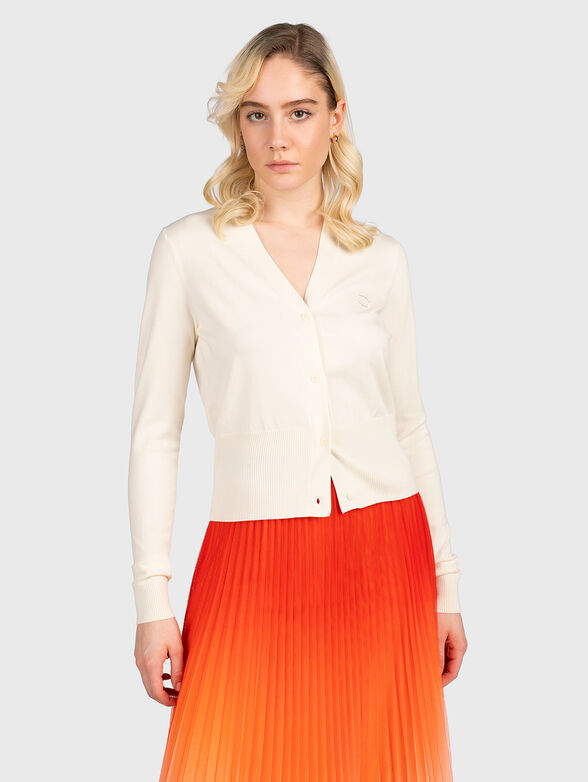 Black viscose cardigan - 1