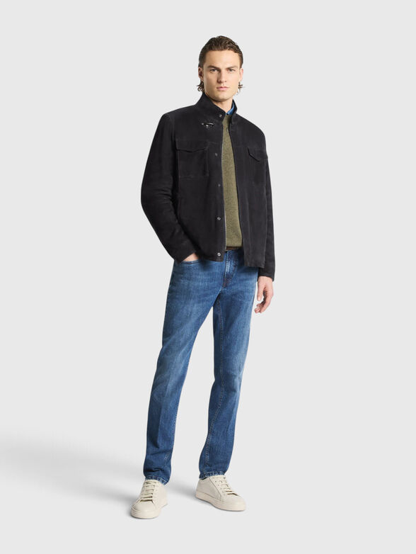 Suede jacket with a zip - 2