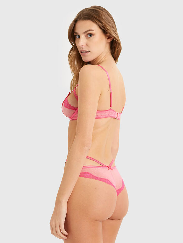 Pink brazilian with lace details - 2