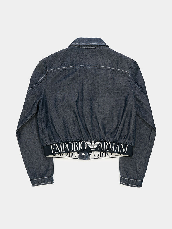Denim jacket with logo band - 3